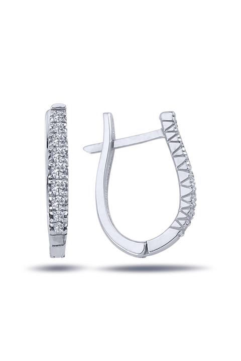 Lova Pırlantalı Lale Halka Küpe - 3040044