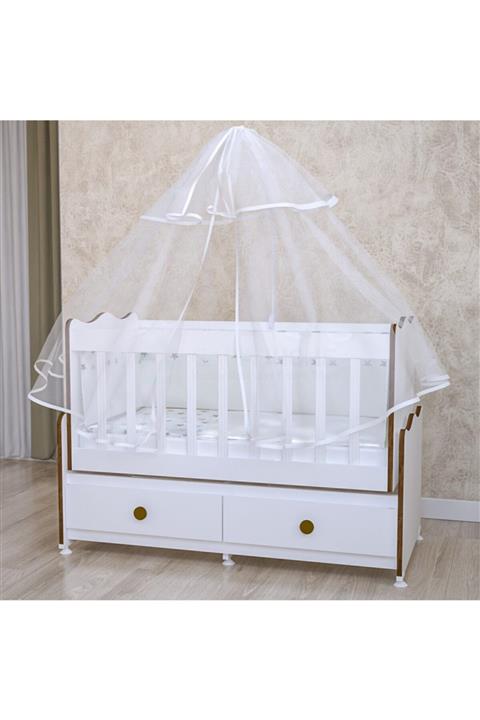 Garaj Home Elegant Sümela Lüks Uyku Setli Beşik Kombini - Pembe Uykusetli
