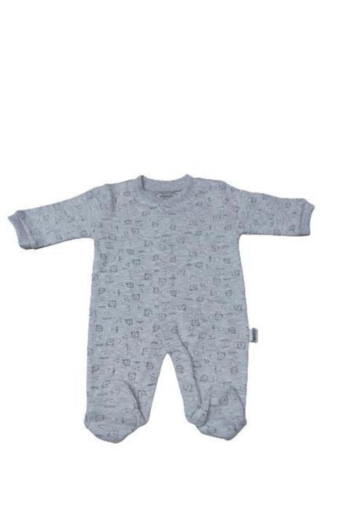 Albimini Minik Ayı Desenli Önden Açık Patikli Tulum 12106