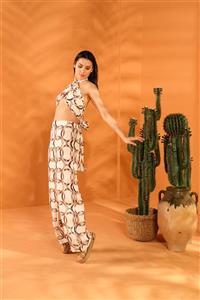 ELAF BEACHWEAR Royal Pareo Şal Pantolon Takım