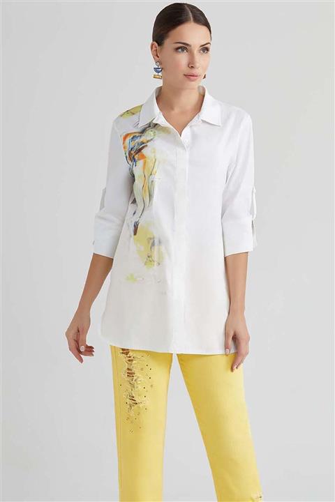 Guitar Kadın Beyaz Tunik 20311
