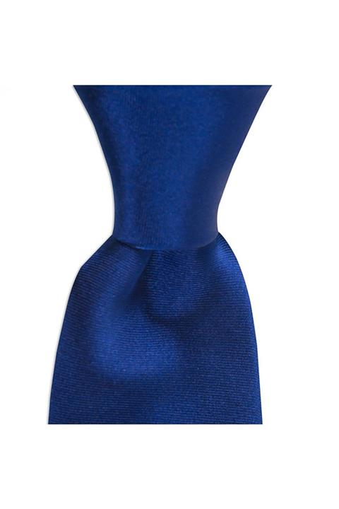 1001 Kravat Gece Mavisi Renkli Saten 7,5 Cm Genişliğinde Ipek Kravat