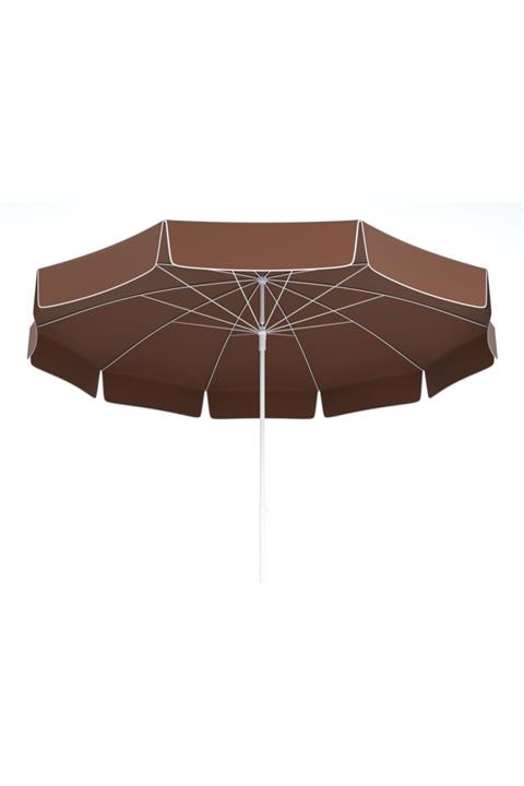 Tevalli Parasols Elite 240ø Taşıma Çantalı Polyester Balkon Plaj Şemsiye - Kahverengi