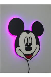 ALACA LED Mickey Mause Rgb Ledli Çocuk Odası Aydınlatma 35x34cm