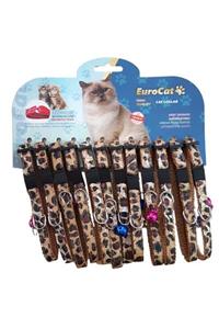 Eurocat Kedi Boyun Tasması Leopar Desenli 10mm/28 Cm (12 Adet)