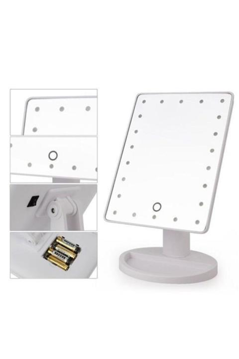 Tikatti Led Işıklı Makyaj Aynası Beyaz