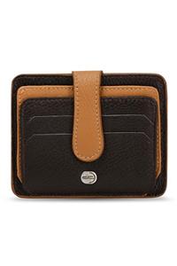 Deri Company Erkek Hakiki (gerçek) Deri Cüzdan Kartlık Floater Desenli Kahverengi Açık Taba (878kt) 113516
