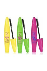 Golden Rose Maskara Maxim Eyes Mascara + Volume & Define Miracle Lash + Mega Volume&length City Style 3 Adet