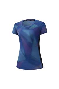 MIZUNO Aero Graphic Kadın T-shirt Mavi