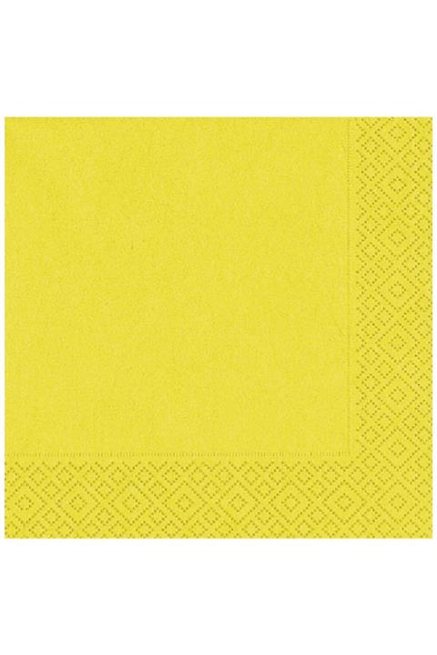 ŞEN EXPRESS Sarı Renk Çift Katlı Kağıt Peçete 20 Adet