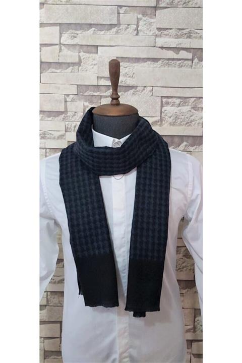 Yage Erkek Siyah Lacivert Desenli Atkı 1110