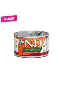 N&D 12 Adet - Pumpkin Tavuklu Puppy Mini Köpek Konservesi 140 gr