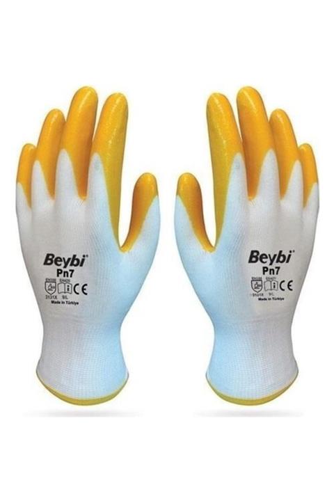 Beybi Nitril Işçi Eldiveni Sarı Pn7 No-10 Xl 6 Çift