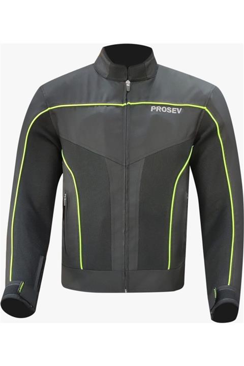 Prosev Roadicon Yazlık Fileli Motosiklet Montu (Siyah-Sarı)