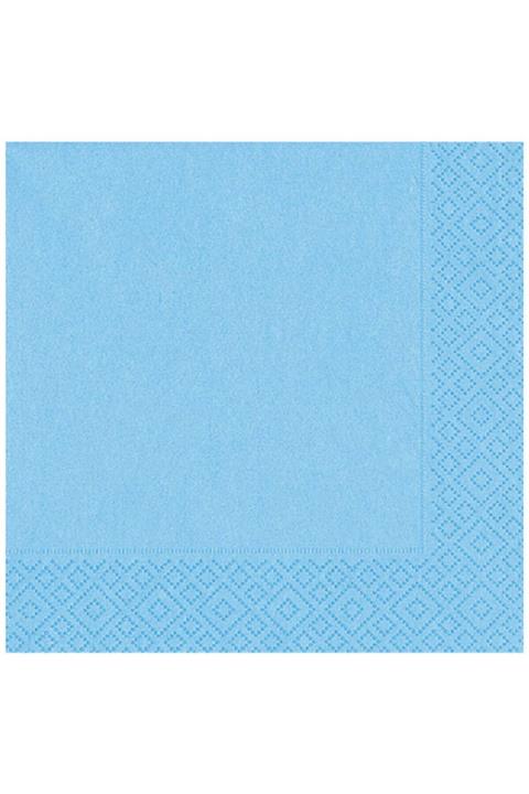 emyt23 Açık Mavi Renk Çift Katlı Kağıt Peçete 20 Adet