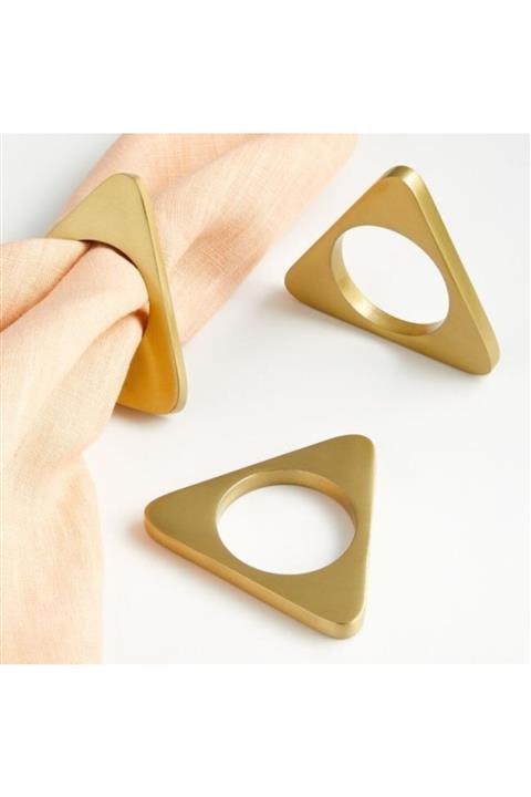 Esafe Home Gold 4' Lü Kromaj Kaplama Demir Peçete Yüzüğü