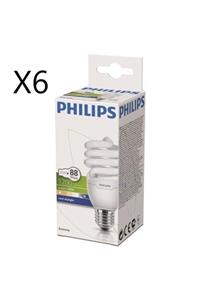 Philips Economy Twister 20w 6 Adet Beyaz Işık E27