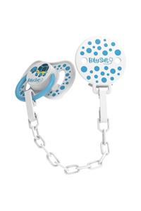 Babysoft Kaplumbağa Desenli Emzik Askısı & Yuvarlak Uçlu Emzik 18+ Ay Kız / Erkek