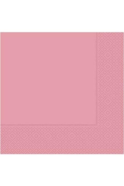 Bs İthalat Pembe Renk Çift Katlı Kağıt Peçete 20 Adet
