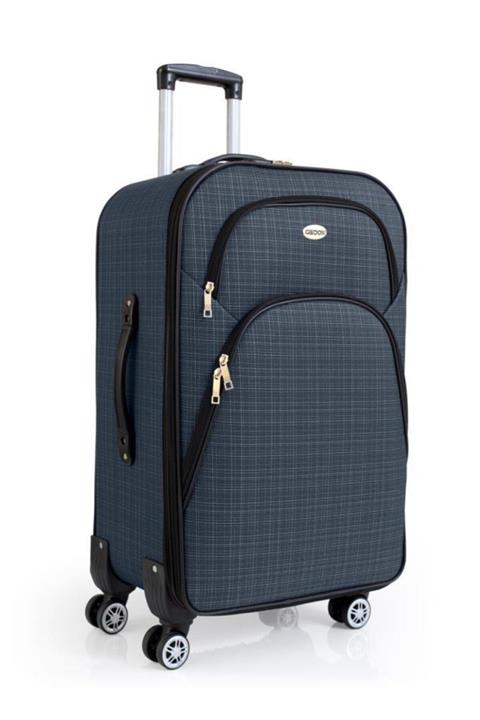 TREND Orta Boy 4 Teker Kumaş Valiz Lacivert 1081