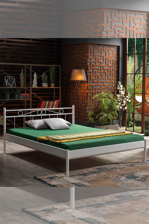 Unimet Maze-S Tek Kişilik Ferforje Metal Karyola-Beyaz