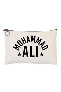 Art TShirt Muhammad Ali Astarlı Bez Tablet Ve Makyaj Çantası