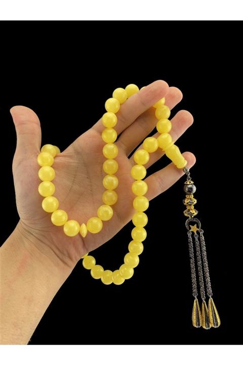 Kevser Antik Tesbih 45 Habbe Dev Damla Kehribar Tesbih