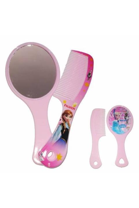 Mashotrend Pembe Sihirli Frozen Aynalı Tarak - Frozen Ayna - Elsa Tarak Seti - Anna Tarak Seti