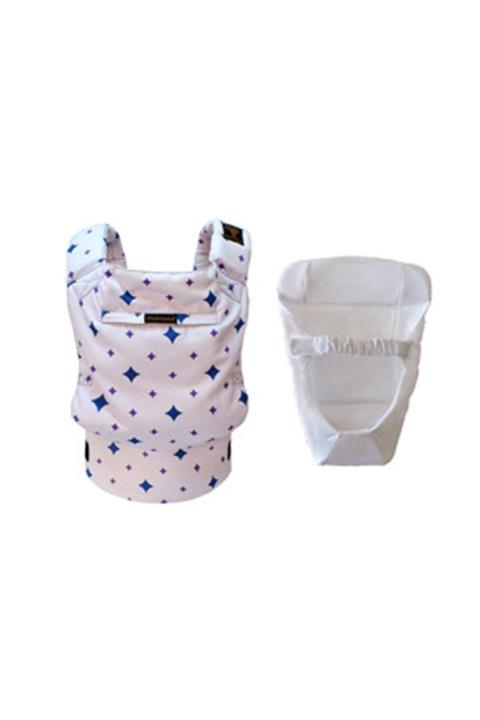 MamadusBaby Lila Beyaz Yıldızlar Ergonomik Kanguru Yenidoğan Set