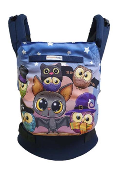SolomomBaby Şaşkın Kuşlar Lacivert Ergonomik Kanguru