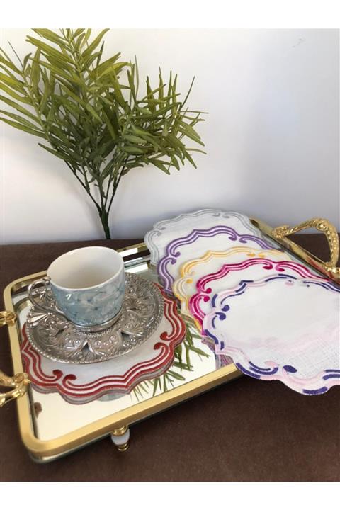 uğurhome Düz Renkli Kokteyl Peçete 6'lı Takım