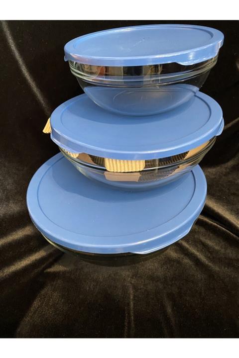 Paşabahçe Saklma Kasesi Beyaz Kapaklı 3 Lü