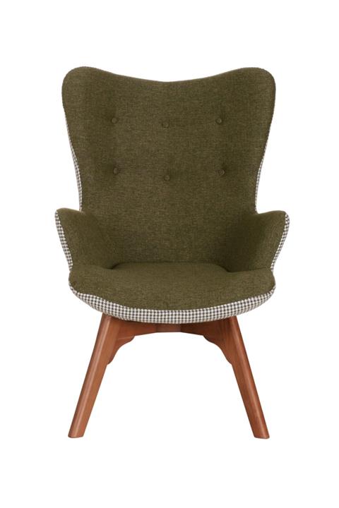 Luvino Yeşil Keten Berjer Tekli Koltuk