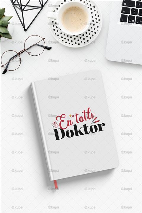 Mykupa En Tatlı Doktor Baskılı Beyaz Defter Ajanda
