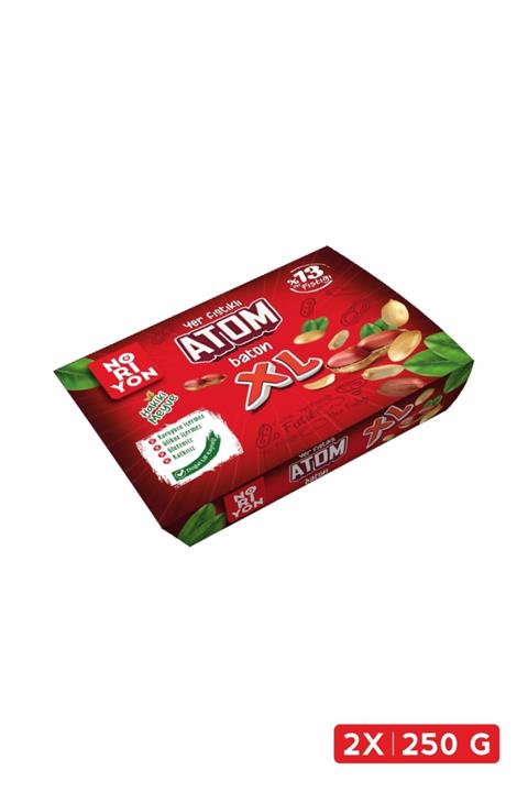 noriyon Yer Fıstıklı Atom Baton Xl (2 Paket - 250 G)