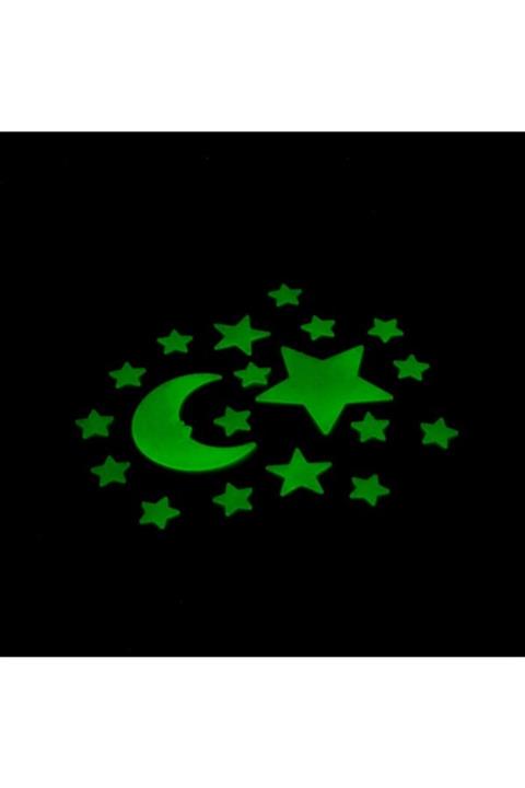 Artikel Yıldızlar Fosforlu Duvar Sticker 19 Adet