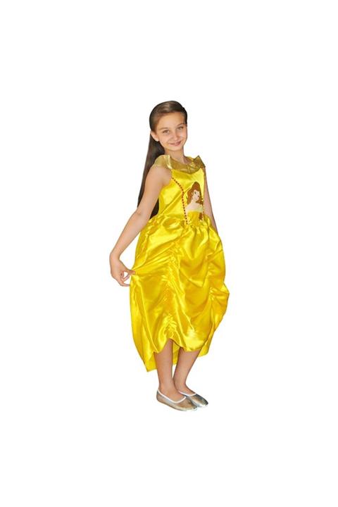 MEGA Yılın Ilk Fırsatları - Disney Belle Kostüm 10-12 Yaş - ™ Beyaz At®