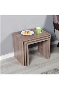 Adore Mobilya Triple Zigon Sehpa Shp-103-ll-1 Latte