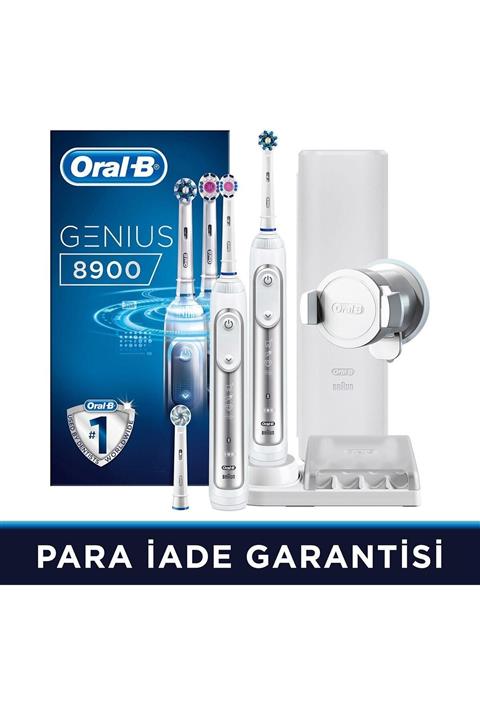 OralB Genıus Beyaz 8900 Sarjlı Dıs Fırcası 2'lı