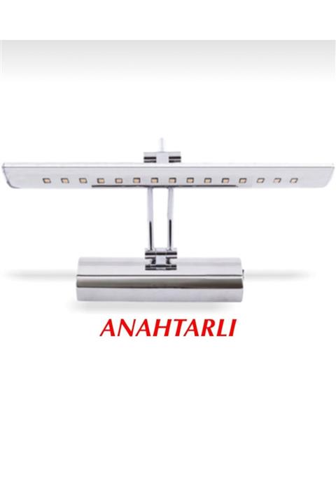 Helios Anahtarlı Krom Tablo Duvar Ayna Üstü Flüt Aplik