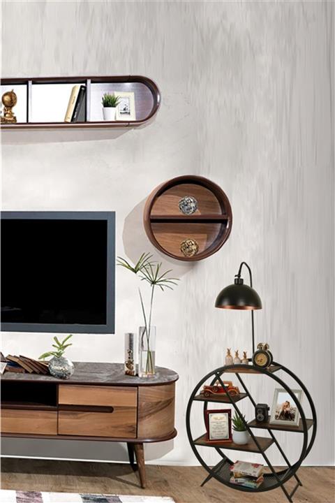 Lumexx Plüton Ceviz Lambader Retro 3 Başlıklı