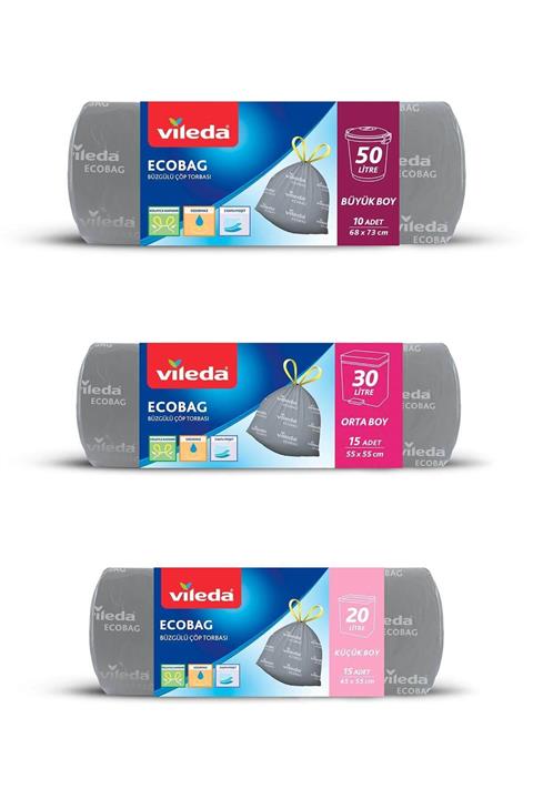Vileda Büzgülü Çöp Torbası 3 Boy