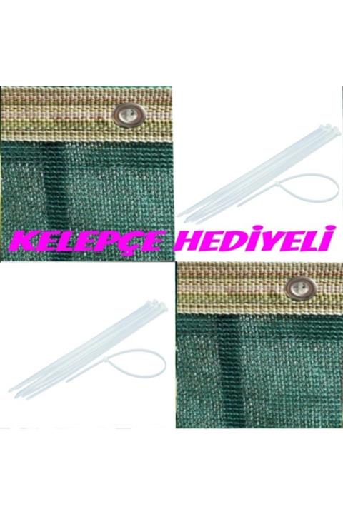 Uzmanhırdavat 1x8 M %95 Koyu Yeşil Bahçe Gölgelik Branda Gölgeleme Örtüsü Çit Filesi Balkon Örtüsü Gölgelik Kumaş