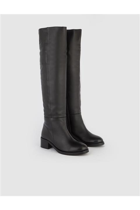 İLVİ Every Hakiki Deri Kadın Siyah Çizme