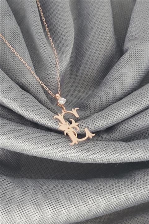 MISS HELEN Kadın E Harfi Gümüş Kolye