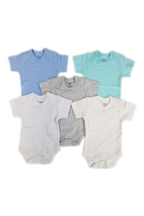 Luggi Baby ErkekBebek  Kısa Kollu Pamuk Body 5'li