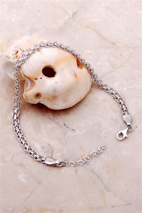 Sümer Telkari Italyan Ezme Hasır Örgü Gümüş Bileklik 3642