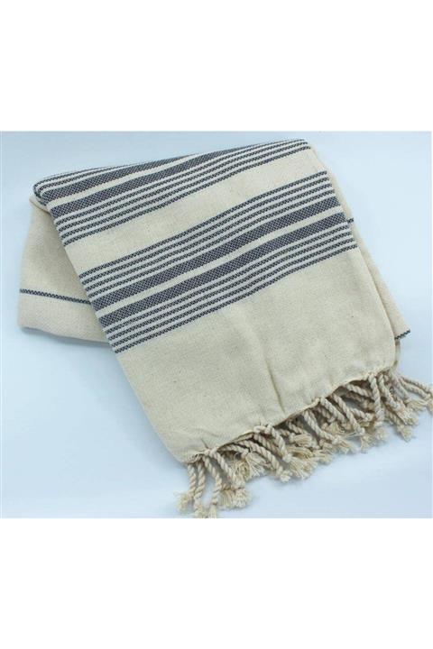 EVCİLİK Ince Çapraz Türk Havlusu Ekru