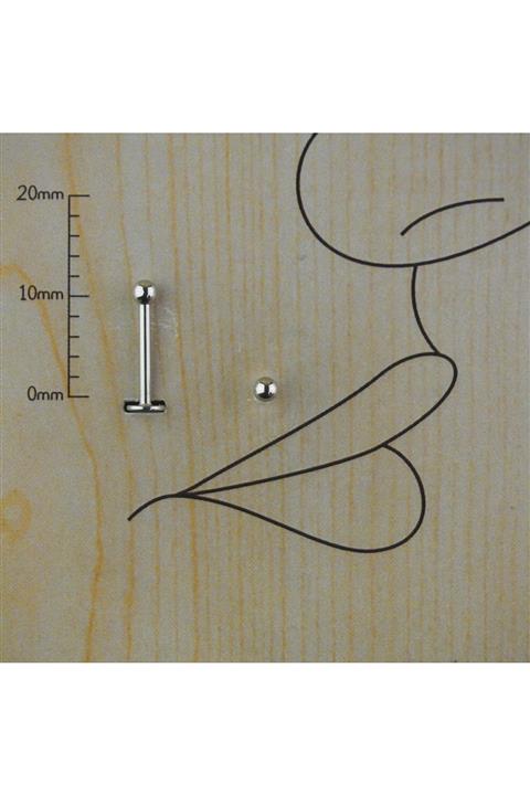 Abuksubukşeyler Cerrahi Çelik Dudak Piercing 10 Mm