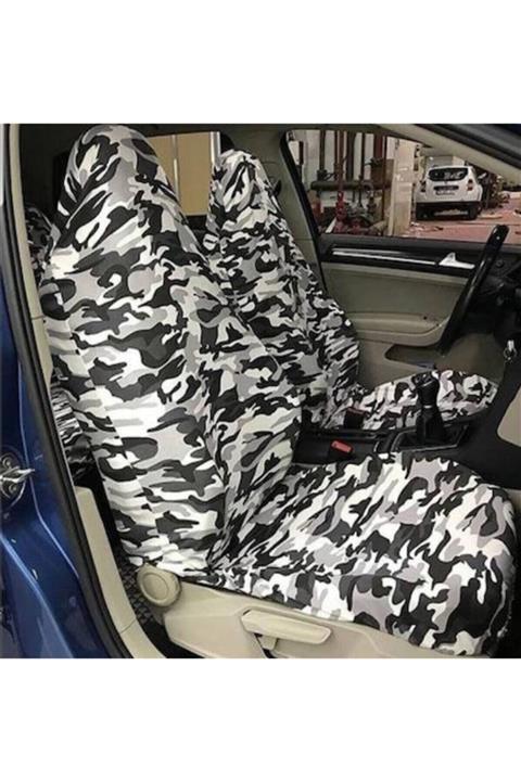 ESEN OTO Fıat Fıorıno Servis Koltuk Kılıfı Siyah Kamuflaj Likralı Yıkanabilir Kumaş